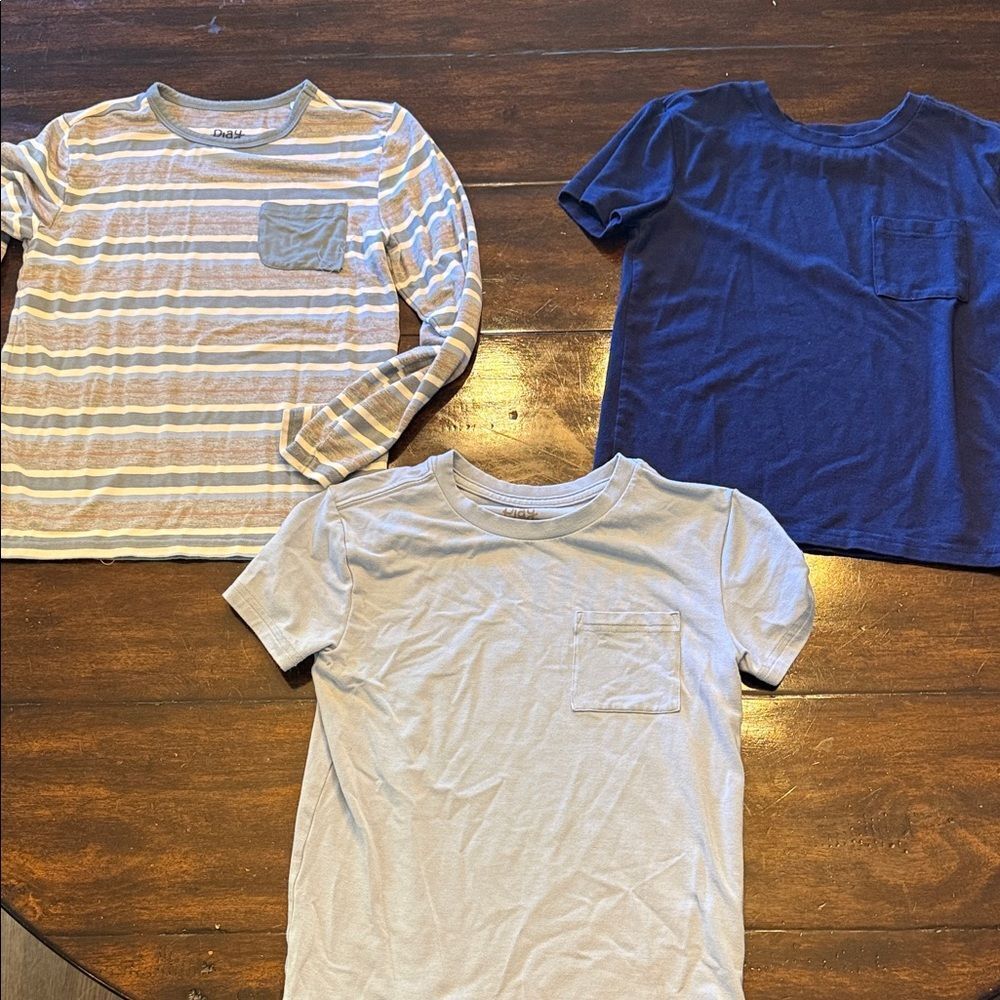 Little Sleepies Long Sleeve Striped and Solid Tees Set